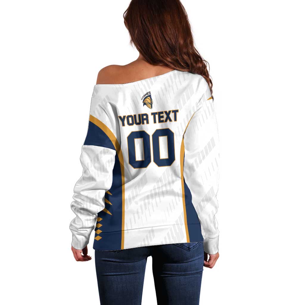 Titanes Guatemala Rugby Custom Off Shoulder Sweater Estamos de regreso - Wonder Print Shop