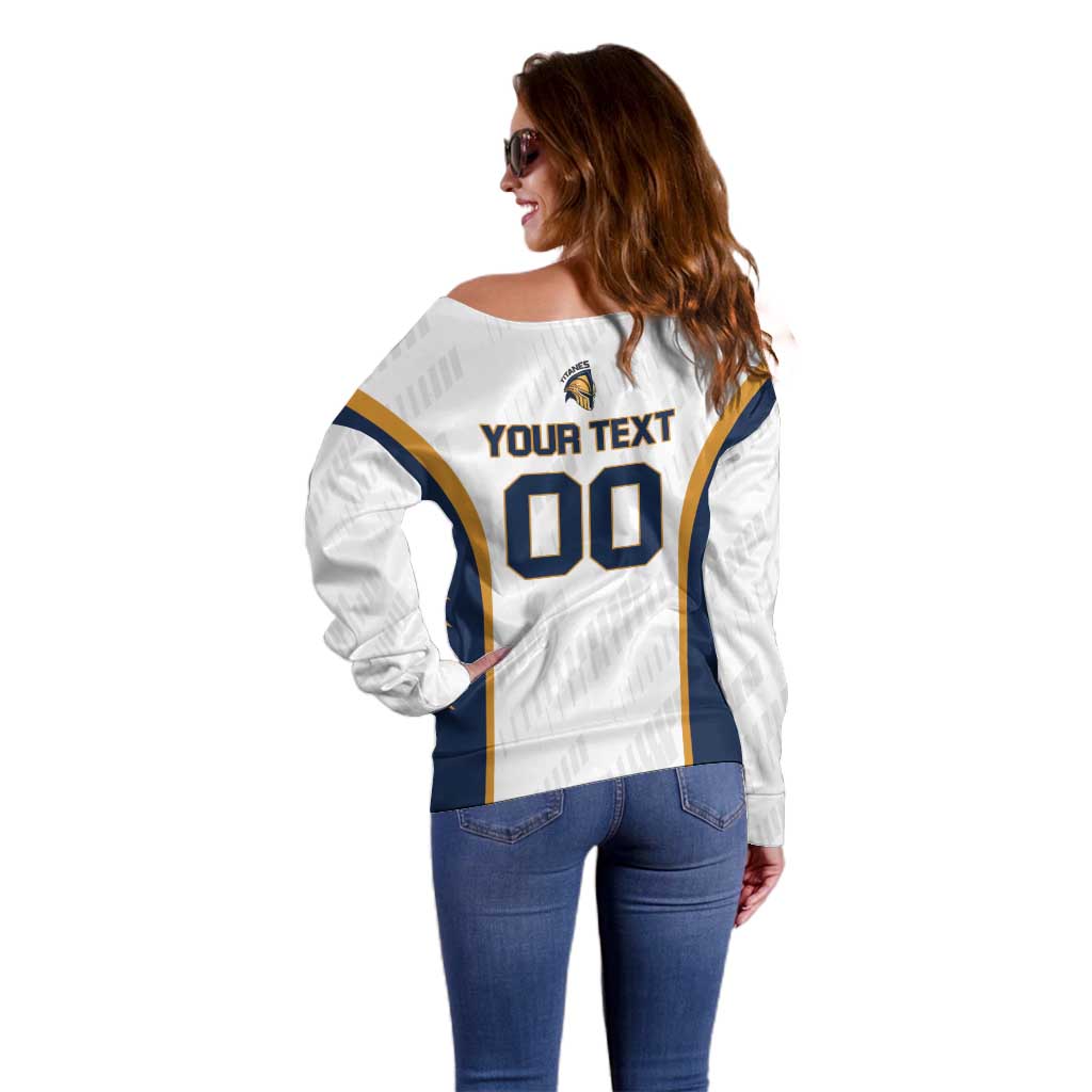 Titanes Guatemala Rugby Custom Off Shoulder Sweater Estamos de regreso - Wonder Print Shop