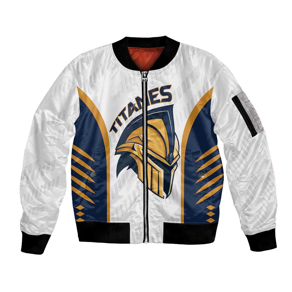 Titanes Guatemala Rugby Custom Sleeve Zip Bomber Jacket Estamos de regreso - Wonder Print Shop