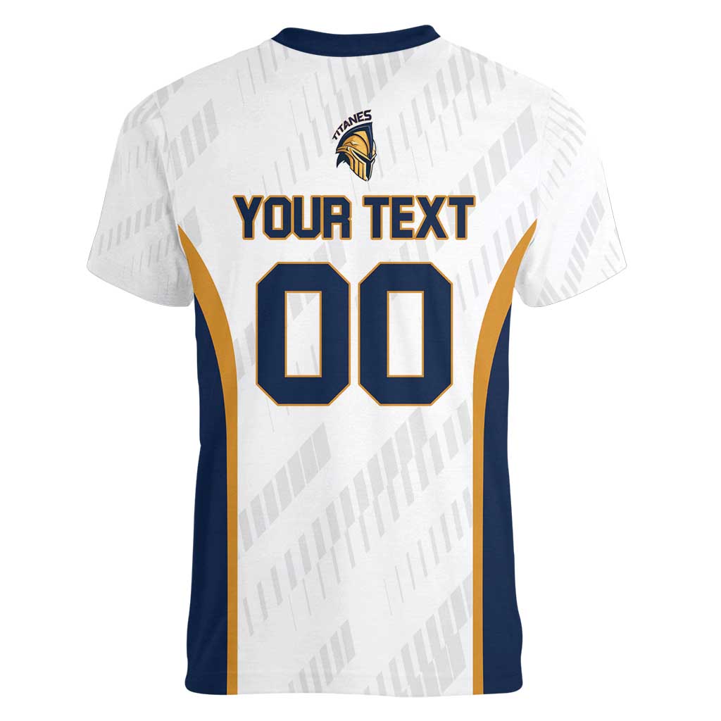 Titanes Guatemala Rugby Custom Women V-Neck T-Shirt Estamos de regreso - Wonder Print Shop