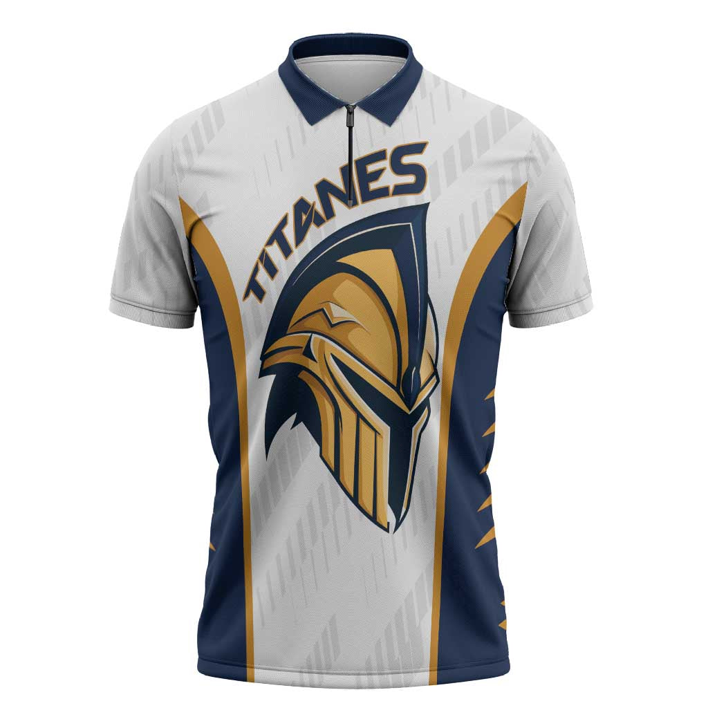 Titanes Guatemala Rugby Custom Zipper Polo Shirt Estamos de regreso - Wonder Print Shop