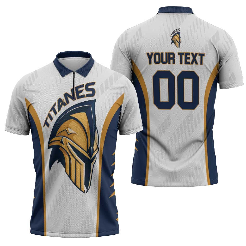 Titanes Guatemala Rugby Custom Zipper Polo Shirt Estamos de regreso - Wonder Print Shop