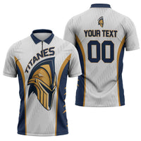 Titanes Guatemala Rugby Custom Zipper Polo Shirt Estamos de regreso - Wonder Print Shop