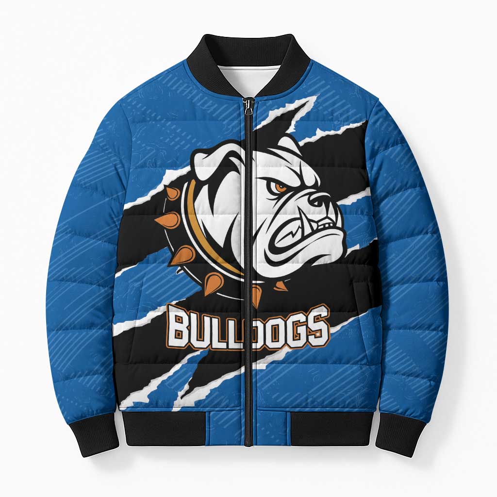 Bulldogs Guatemala Rugby Custom Bomber Puffer Jacket Seguimos Creciendo - Wonder Print Shop