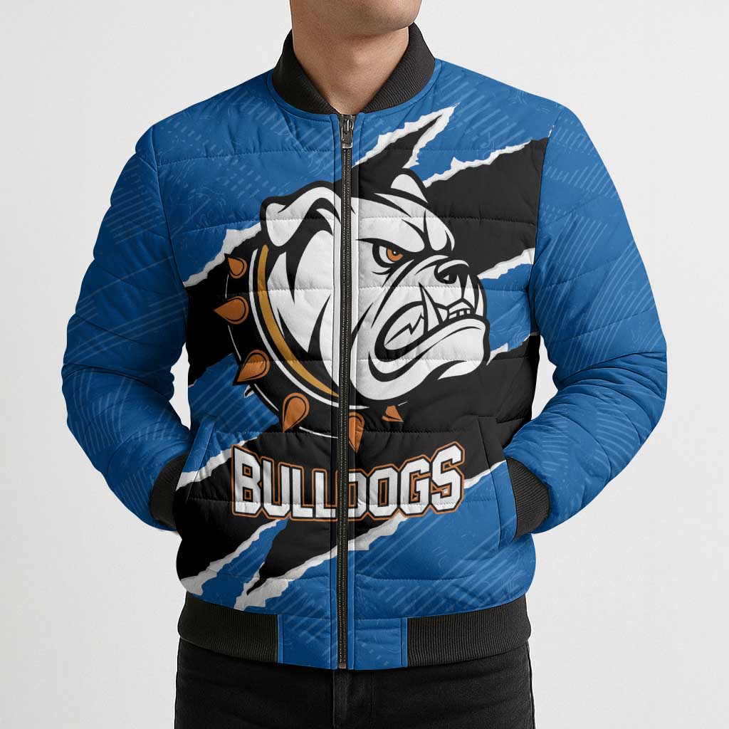 Bulldogs Guatemala Rugby Custom Bomber Puffer Jacket Seguimos Creciendo - Wonder Print Shop