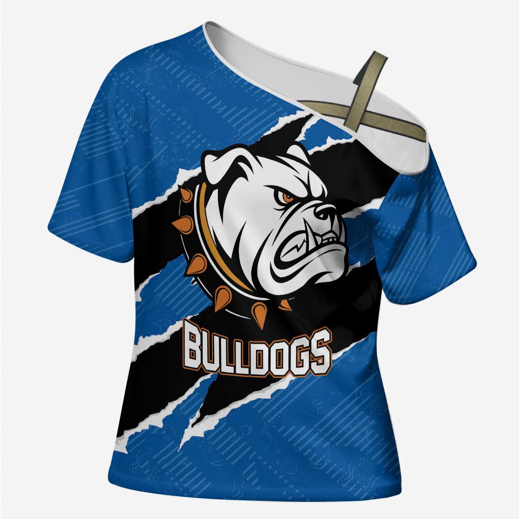 Bulldogs Guatemala Rugby Custom Cross Shoulder Shirt Seguimos Creciendo - Wonder Print Shop