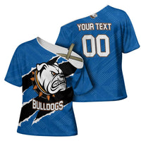 Bulldogs Guatemala Rugby Custom Cross Shoulder Shirt Seguimos Creciendo - Wonder Print Shop