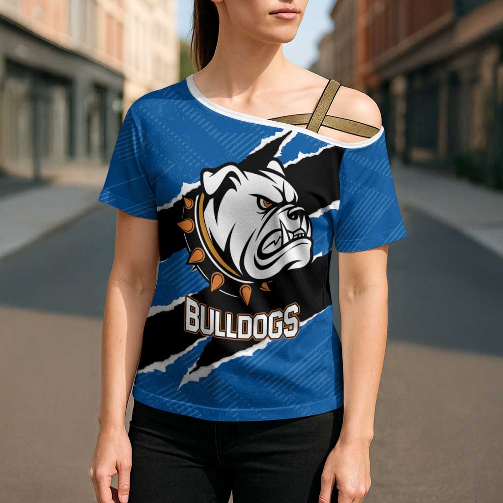 Bulldogs Guatemala Rugby Custom Cross Shoulder Shirt Seguimos Creciendo - Wonder Print Shop