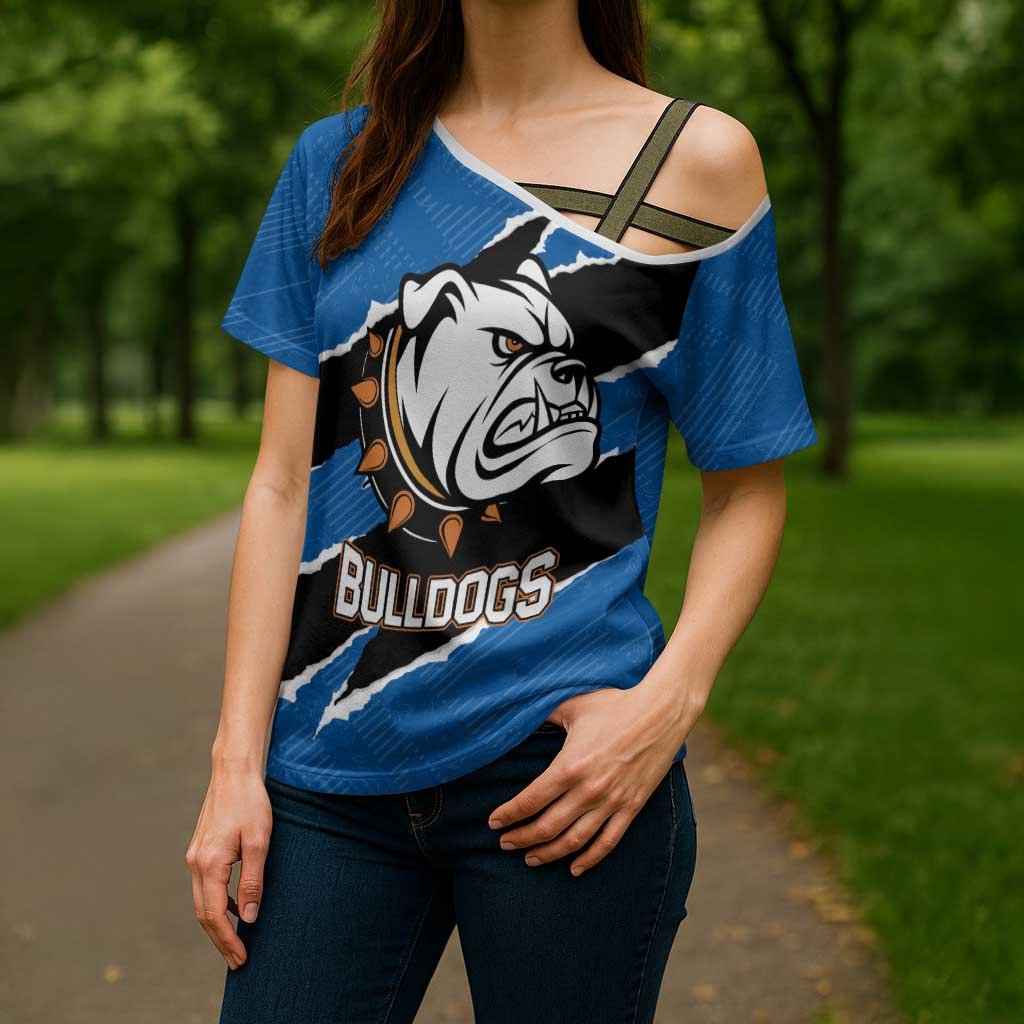 Bulldogs Guatemala Rugby Custom Cross Shoulder Shirt Seguimos Creciendo - Wonder Print Shop