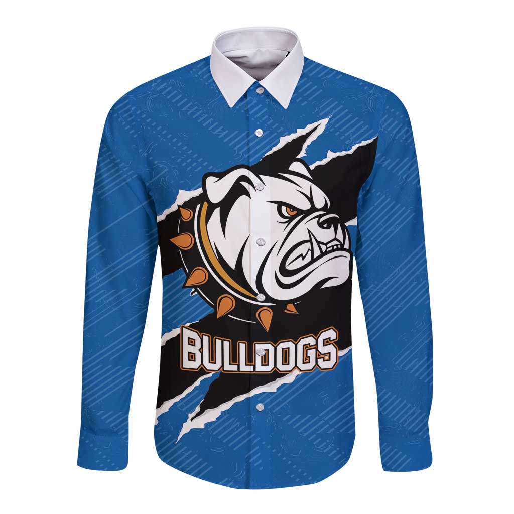 Bulldogs Guatemala Rugby Custom Long Sleeve Button Shirt Seguimos Creciendo - Wonder Print Shop