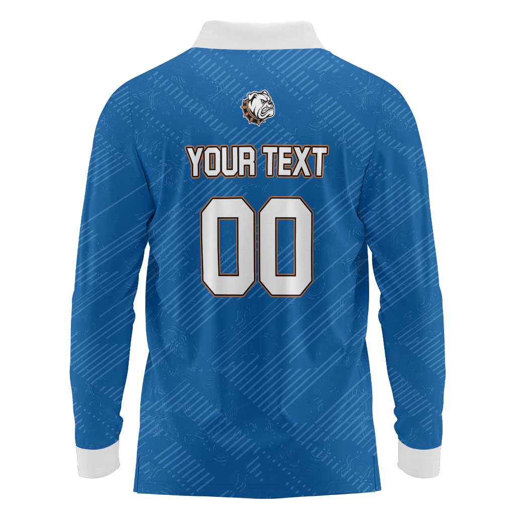 Bulldogs Guatemala Rugby Custom Long Sleeve Polo Shirt Seguimos Creciendo - Wonder Print Shop