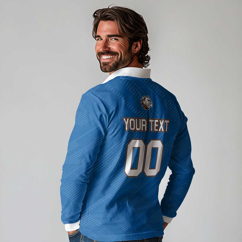 Bulldogs Guatemala Rugby Custom Long Sleeve Polo Shirt Seguimos Creciendo - Wonder Print Shop