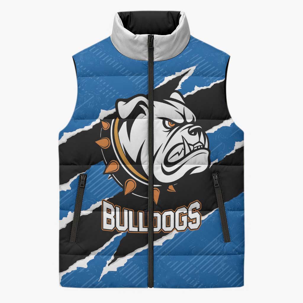 Bulldogs Guatemala Rugby Custom Sleeveless Puffer Jacket Seguimos Creciendo - Wonder Print Shop