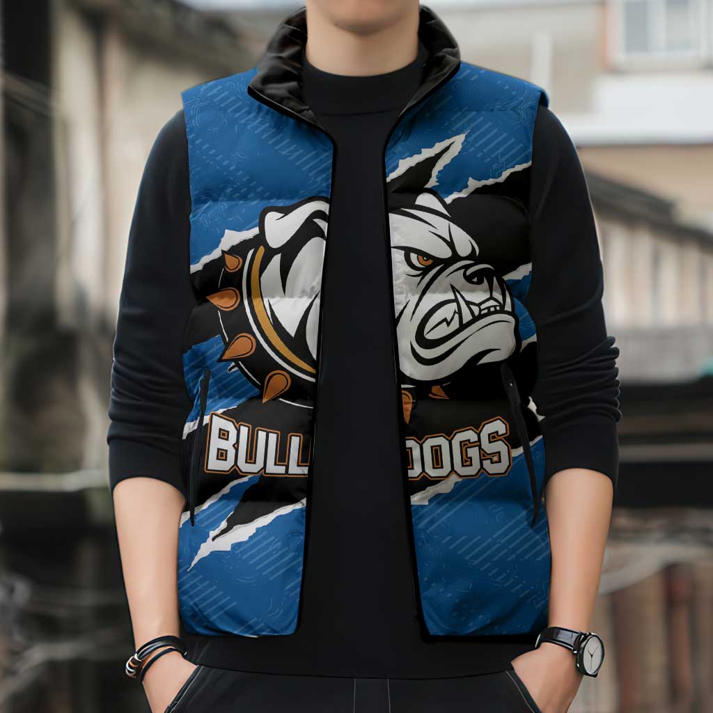 Bulldogs Guatemala Rugby Custom Sleeveless Puffer Jacket Seguimos Creciendo - Wonder Print Shop