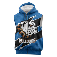 Bulldogs Guatemala Rugby Custom Sleeveless Zip Hoodie Seguimos Creciendo - Wonder Print Shop