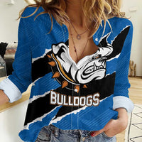 Bulldogs Guatemala Rugby Custom Women Casual Shirt Seguimos Creciendo - Wonder Print Shop