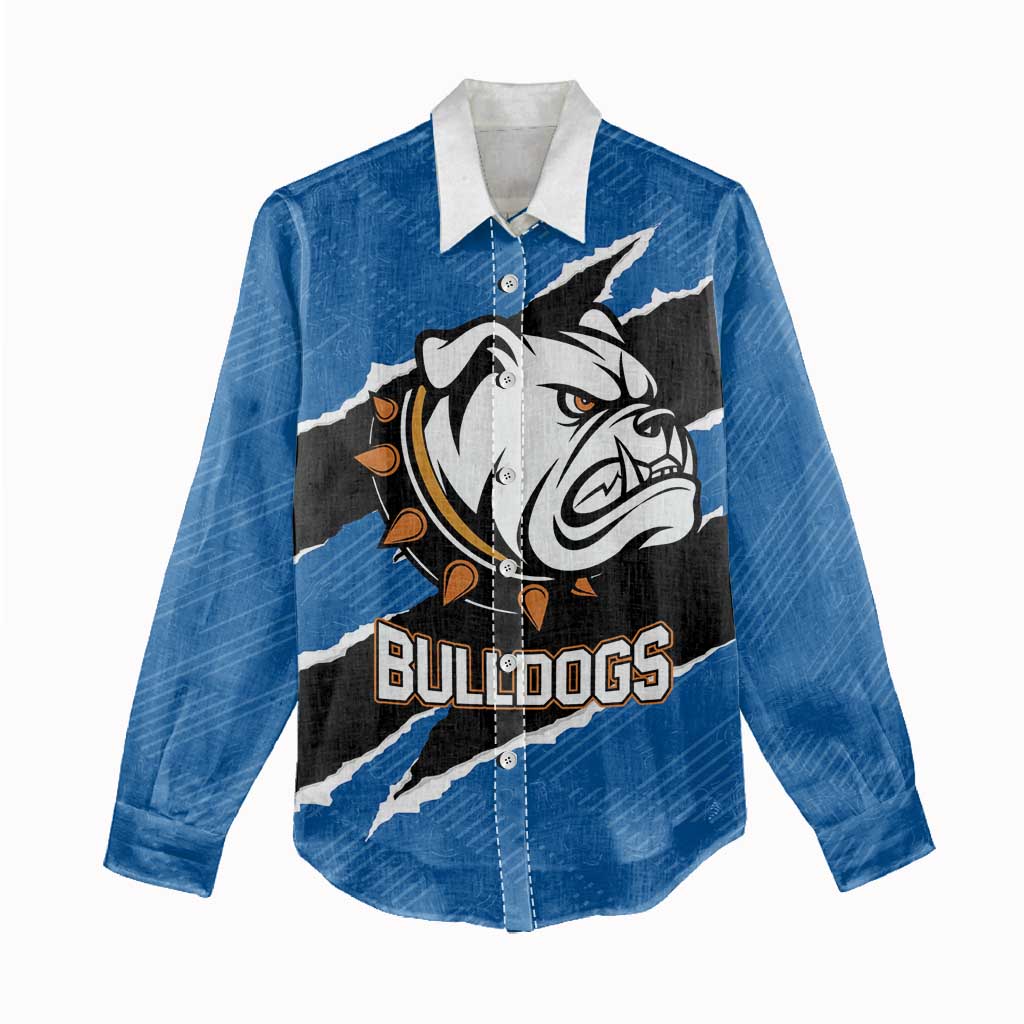 Bulldogs Guatemala Rugby Custom Women Casual Shirt Seguimos Creciendo - Wonder Print Shop