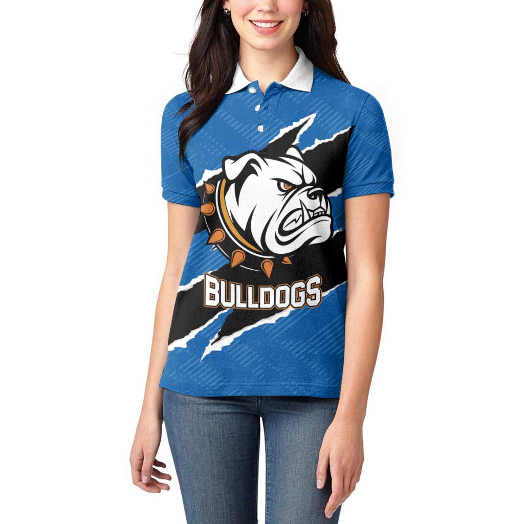 Bulldogs Guatemala Rugby Custom Women Polo Shirt Seguimos Creciendo - Wonder Print Shop