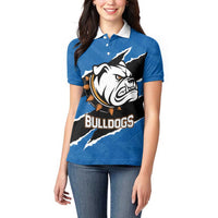 Bulldogs Guatemala Rugby Custom Women Polo Shirt Seguimos Creciendo - Wonder Print Shop