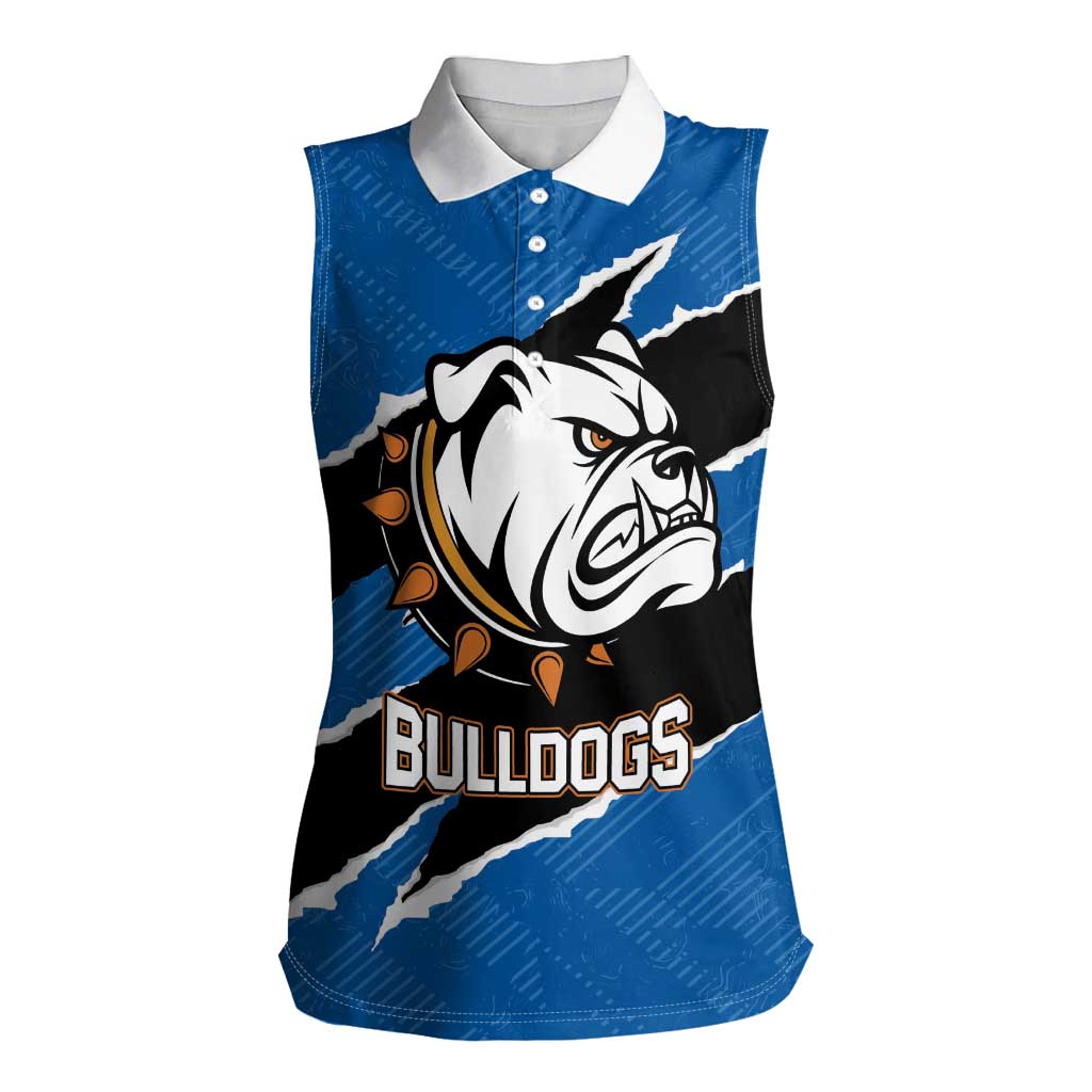 Bulldogs Guatemala Rugby Custom Women Sleeveless Polo Shirt Seguimos Creciendo - Wonder Print Shop