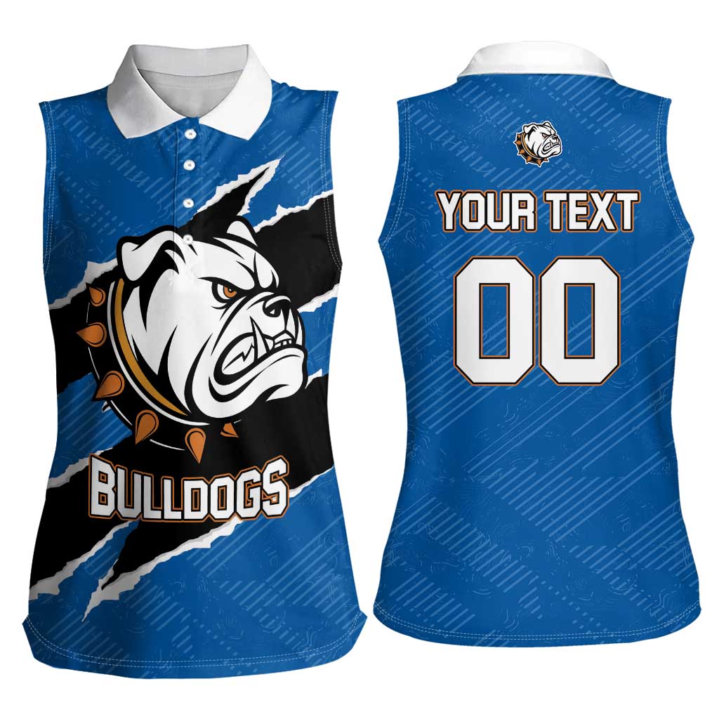 Bulldogs Guatemala Rugby Custom Women Sleeveless Polo Shirt Seguimos Creciendo - Wonder Print Shop