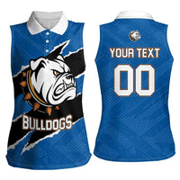 Bulldogs Guatemala Rugby Custom Women Sleeveless Polo Shirt Seguimos Creciendo - Wonder Print Shop