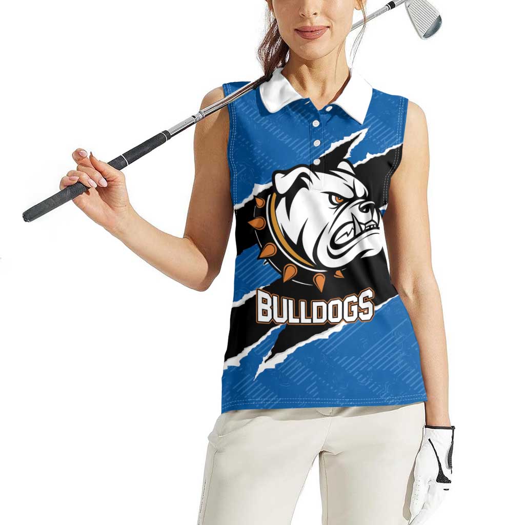 Bulldogs Guatemala Rugby Custom Women Sleeveless Polo Shirt Seguimos Creciendo - Wonder Print Shop