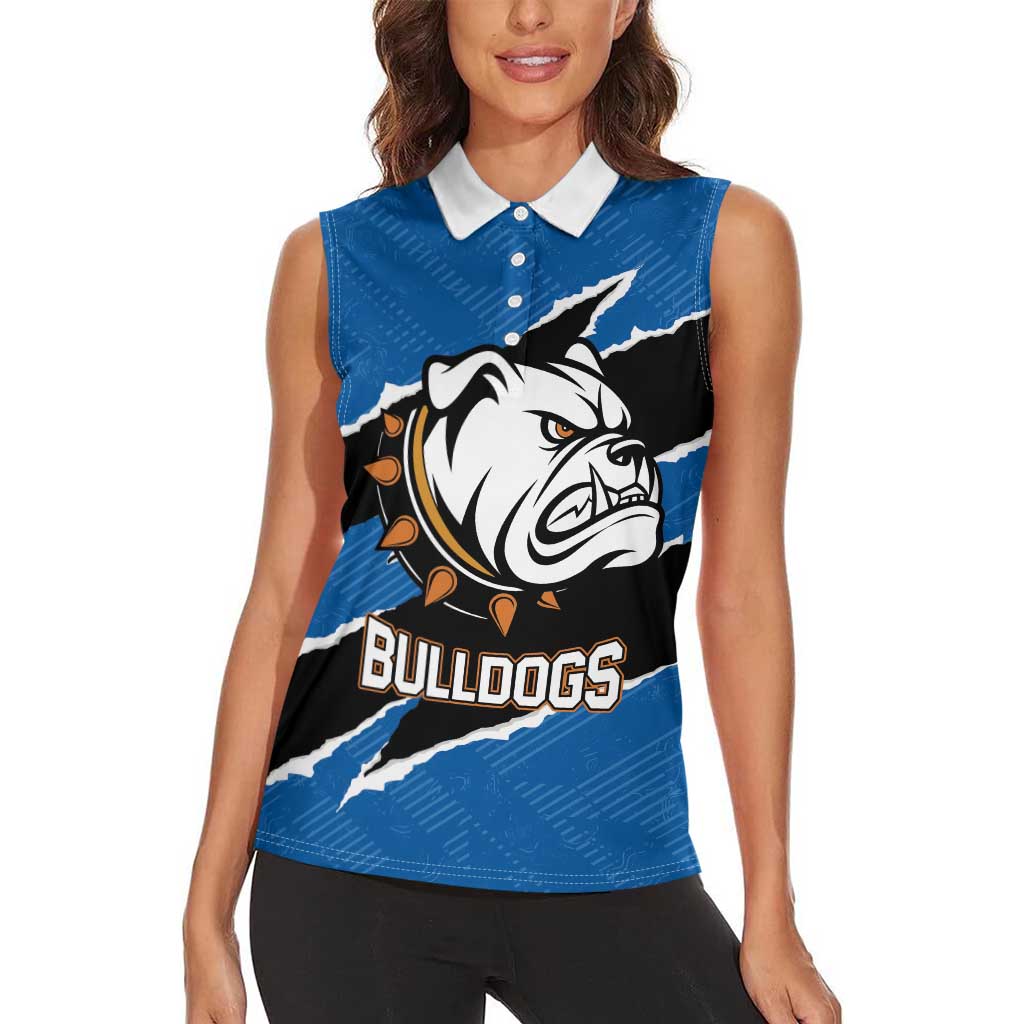 Bulldogs Guatemala Rugby Custom Women Sleeveless Polo Shirt Seguimos Creciendo - Wonder Print Shop