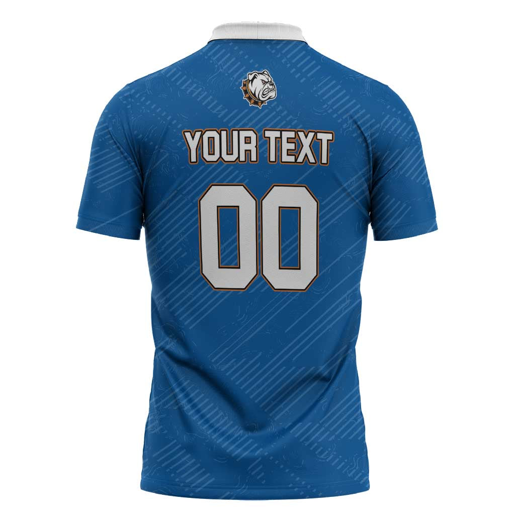 Bulldogs Guatemala Rugby Custom Zipper Polo Shirt Seguimos Creciendo - Wonder Print Shop