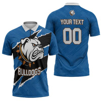 Bulldogs Guatemala Rugby Custom Zipper Polo Shirt Seguimos Creciendo - Wonder Print Shop