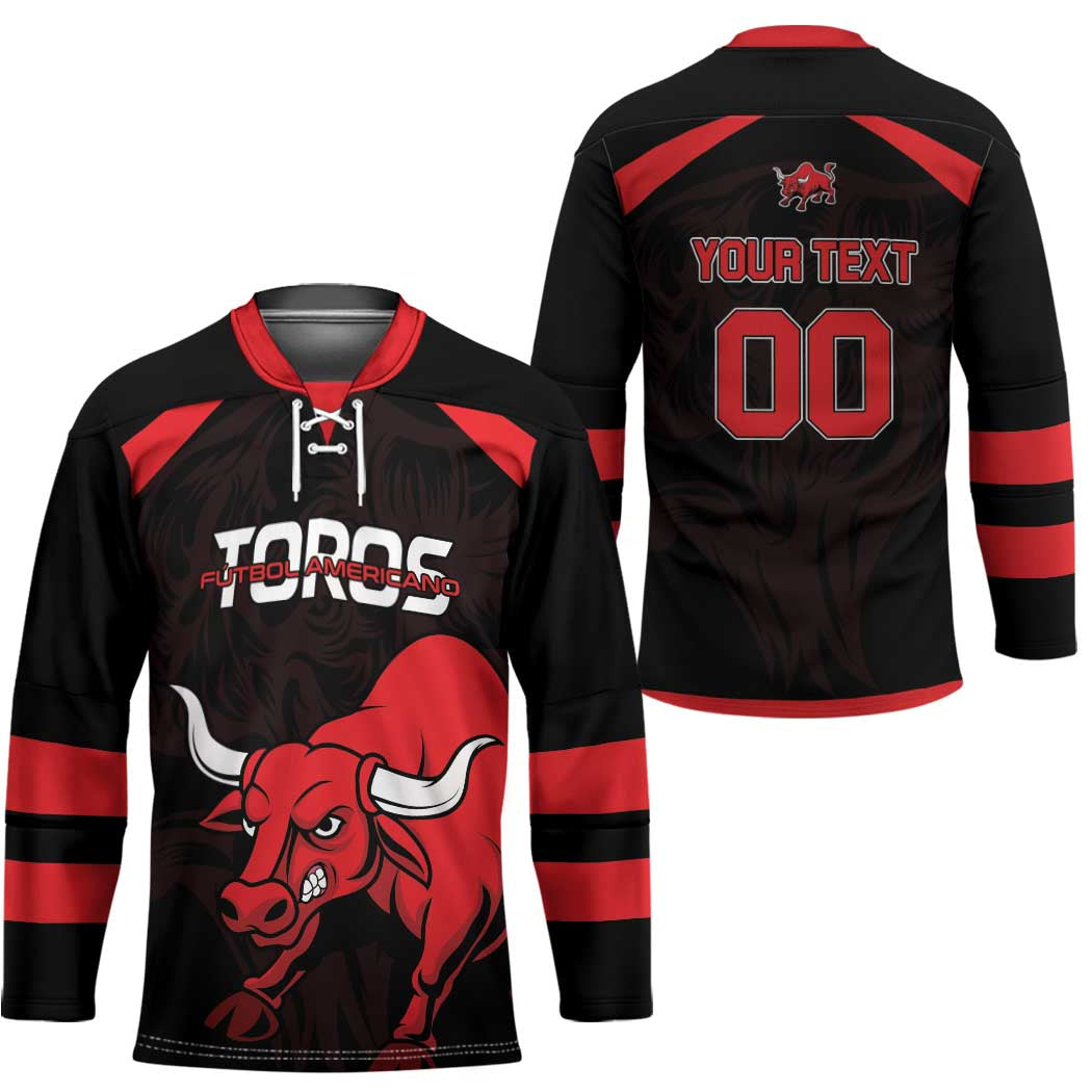 Toros Guatemala Rugby Custom Hockey Jersey Vamos Toros Vamos Toros - Wonder Print Shop