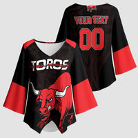 Toros Guatemala Rugby Custom Kimono Sleeve Blouse Vamos Toros Vamos Toros - Wonder Print Shop