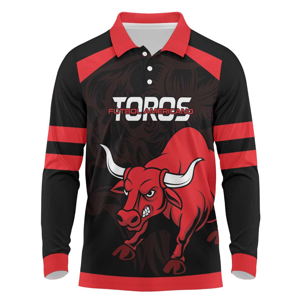 Toros Guatemala Rugby Custom Long Sleeve Polo Shirt Vamos Toros Vamos Toros - Wonder Print Shop