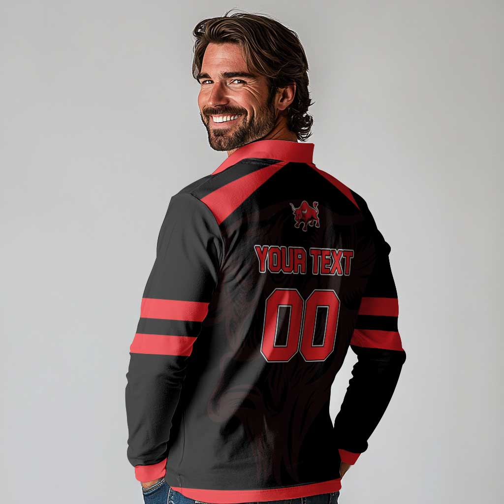 Toros Guatemala Rugby Custom Long Sleeve Polo Shirt Vamos Toros Vamos Toros - Wonder Print Shop