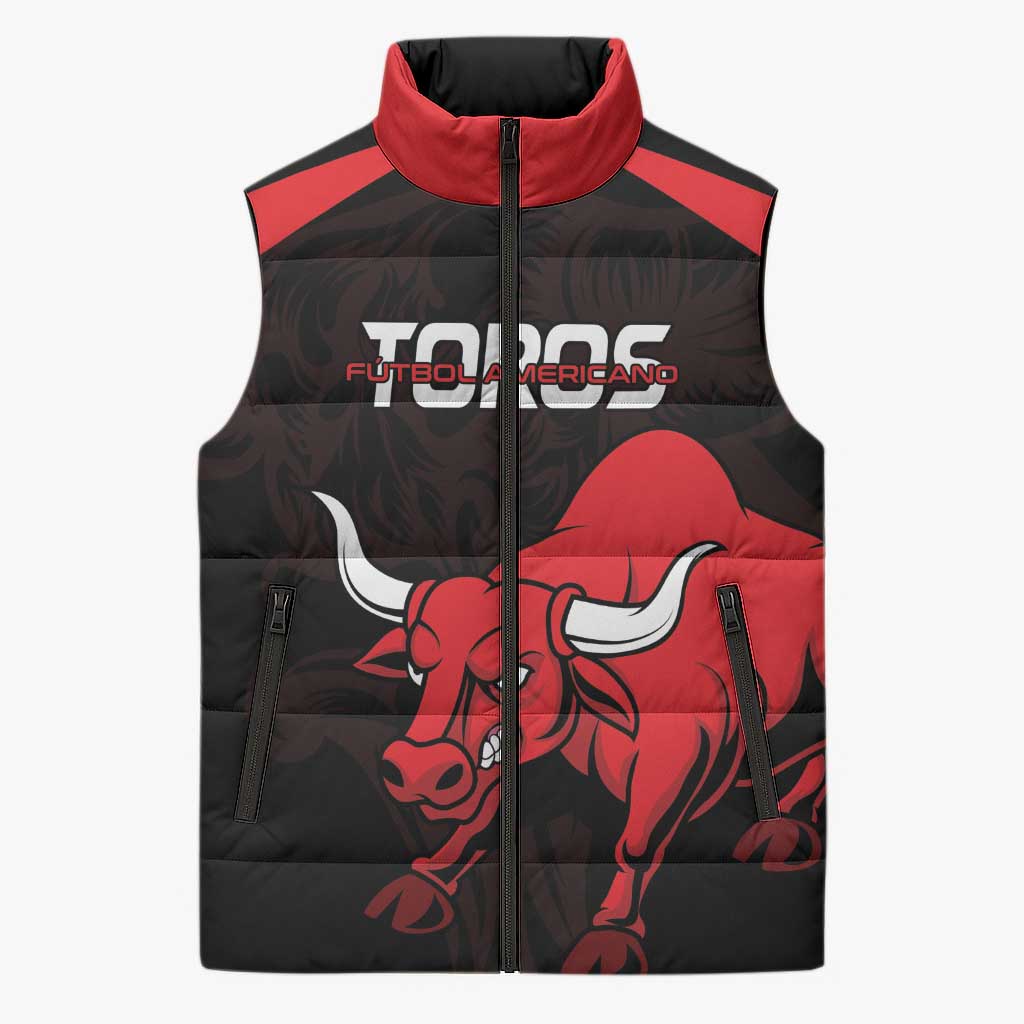 Toros Guatemala Rugby Custom Sleeveless Puffer Jacket Vamos Toros Vamos Toros - Wonder Print Shop