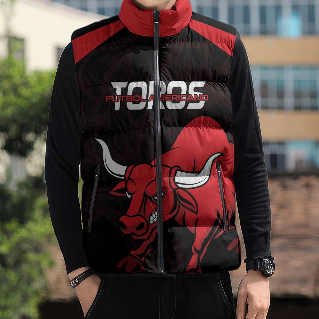 Toros Guatemala Rugby Custom Sleeveless Puffer Jacket Vamos Toros Vamos Toros - Wonder Print Shop