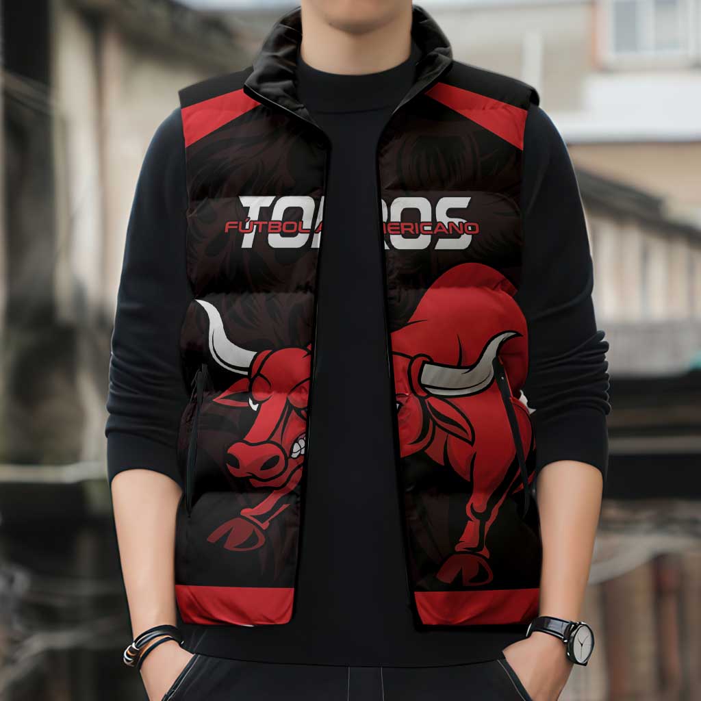 Toros Guatemala Rugby Custom Sleeveless Puffer Jacket Vamos Toros Vamos Toros - Wonder Print Shop