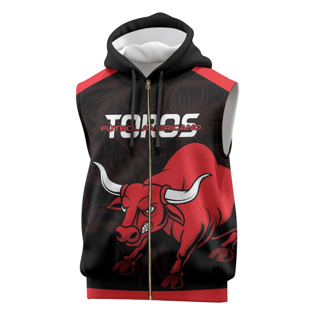 Toros Guatemala Rugby Custom Sleeveless Zip Hoodie Vamos Toros Vamos Toros - Wonder Print Shop