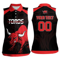 Toros Guatemala Rugby Custom Women Sleeveless Polo Shirt Vamos Toros Vamos Toros - Wonder Print Shop