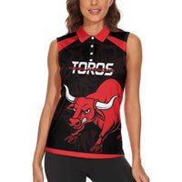 Toros Guatemala Rugby Custom Women Sleeveless Polo Shirt Vamos Toros Vamos Toros - Wonder Print Shop