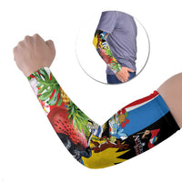 Antigua and Barbuda Magnificent Frigatebird Arm Sleeves Tropical Vibe - Wonder Print Shop