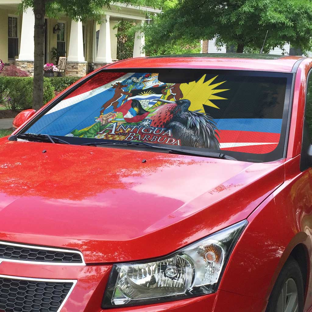 Antigua and Barbuda Magnificent Frigatebird Auto Sun Shade Tropical Vibe - Wonder Print Shop