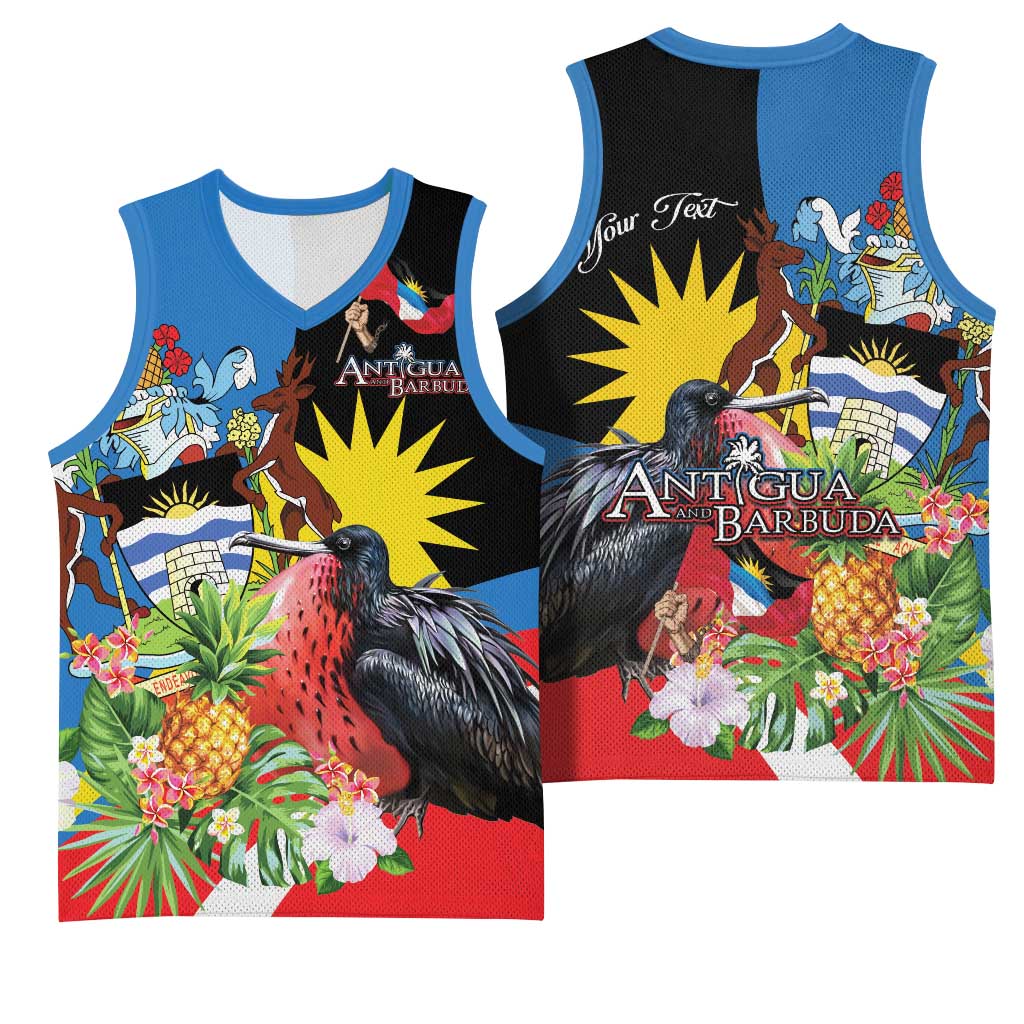 Antigua and Barbuda Magnificent Frigatebird Basketball Jersey Tropical Vibe - Wonder Print Shop
