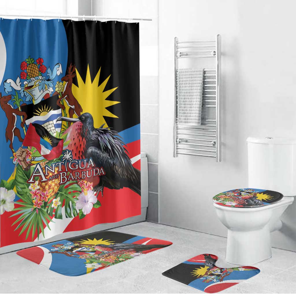 Antigua and Barbuda Magnificent Frigatebird Bathroom Set Tropical Vibe - Wonder Print Shop