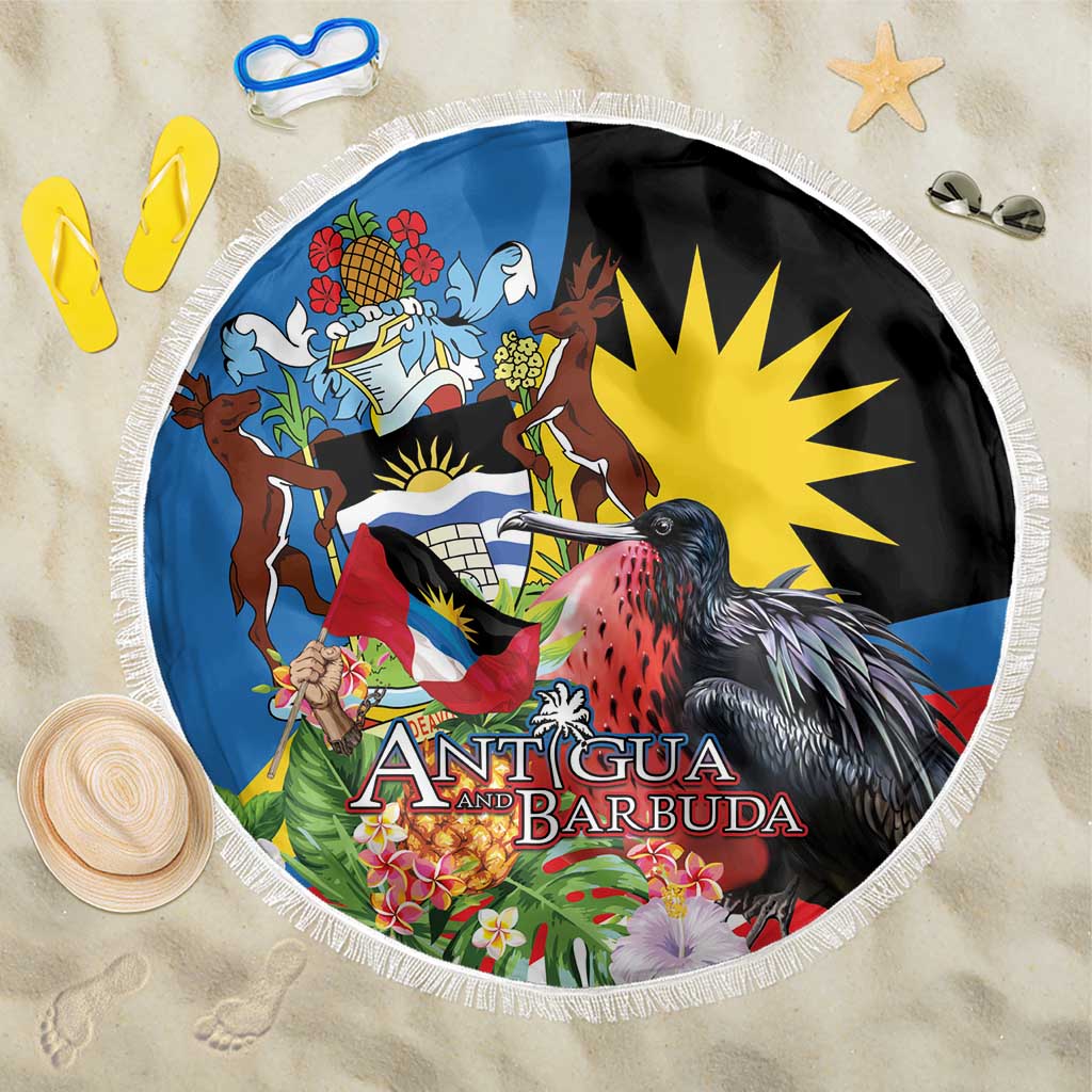 Antigua and Barbuda Magnificent Frigatebird Beach Blanket Tropical Vibe - Wonder Print Shop