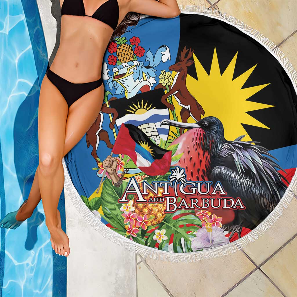 Antigua and Barbuda Magnificent Frigatebird Beach Blanket Tropical Vibe - Wonder Print Shop