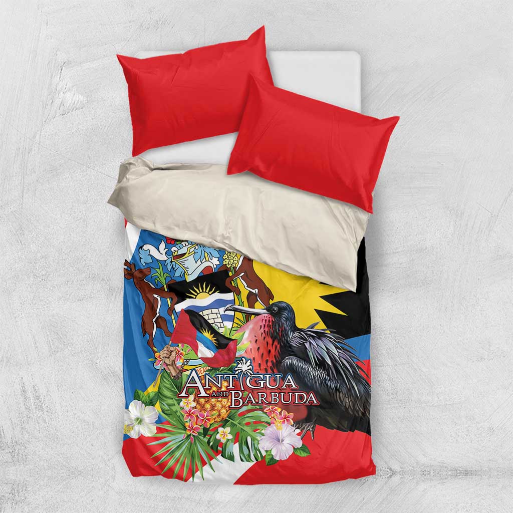 Antigua and Barbuda Magnificent Frigatebird Bedding Set Tropical Vibe - Wonder Print Shop