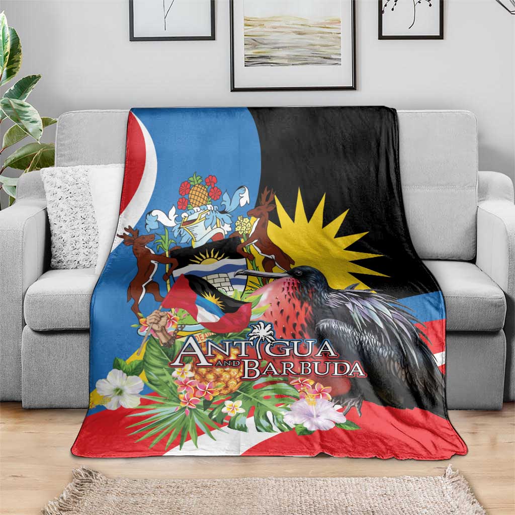 Antigua and Barbuda Magnificent Frigatebird Blanket Tropical Vibe - Wonder Print Shop