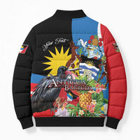 Antigua and Barbuda Magnificent Frigatebird Bomber Puffer Jacket Tropical Vibe - Wonder Print Shop