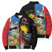 Antigua and Barbuda Magnificent Frigatebird Bomber Puffer Jacket Tropical Vibe - Wonder Print Shop